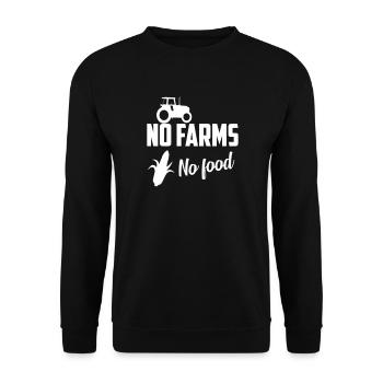 pas de fermes pas de soutien aux agriculteurs vivriers - Sweat-shirt Unisexe - noir - Devant - Alina (178cm) & Michal (187cm)