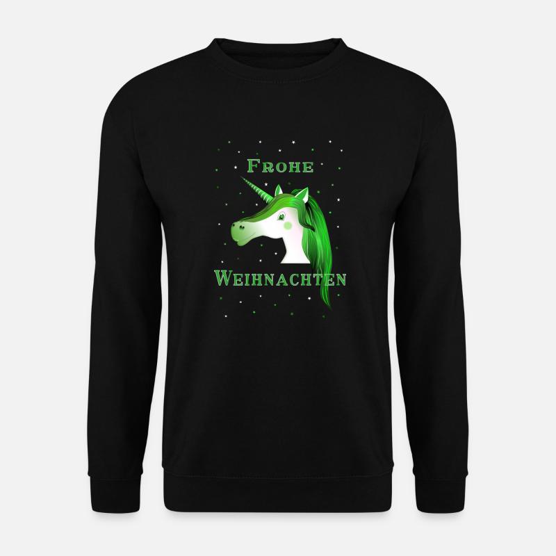 Frohe Weihnachten - Einhorn - Unisex Pullover - Schwarz