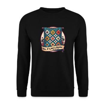 Quilting Sewing - Couverture cousue soi-même - Sweat-shirt Unisexe - noir - Devant - Alina (178cm) & Michal (187cm)