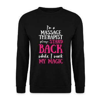 Massage Therapist Magic - Unisex Pullover - Schwarz - Vorne - Alina (178cm) & Michal (187cm)