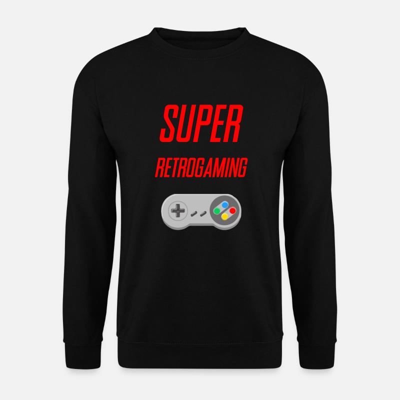 SUPER retrogaming - Unisex Pullover - Schwarz