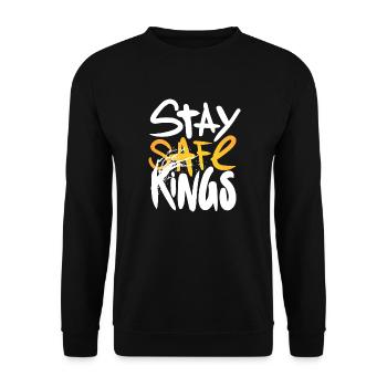 Stay Safe Kings ! Only One Place - Sweat-shirt Unisexe - noir - Devant - Alina (178cm) & Michal (187cm)