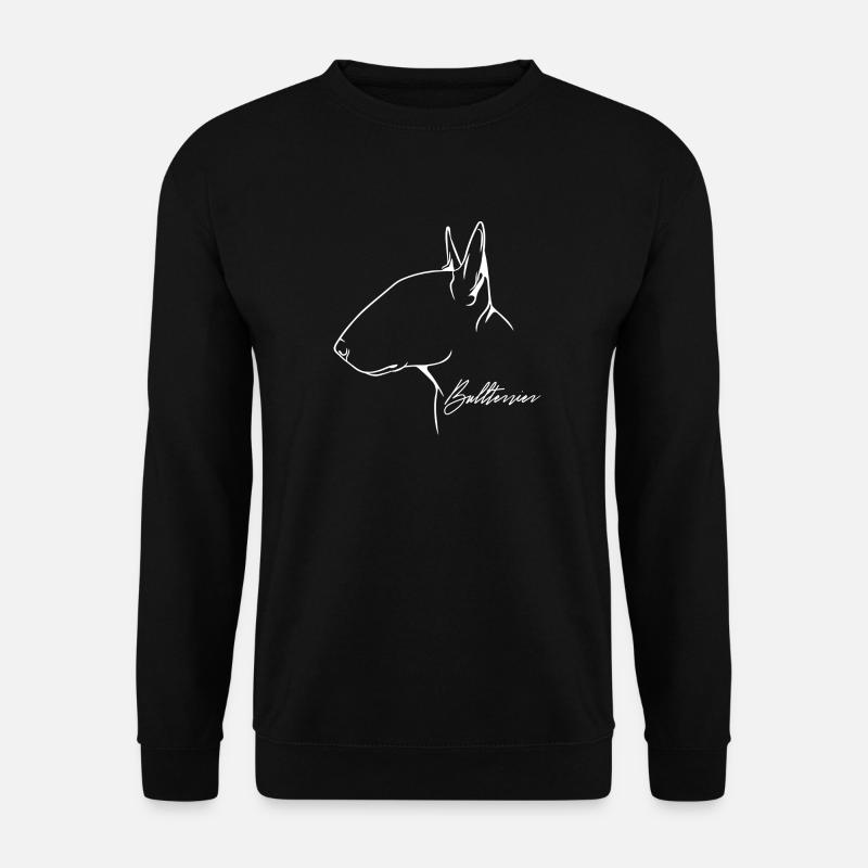 Bullterrier Profil Hunde Hund Wilsigns - Unisex Pullover - Schwarz