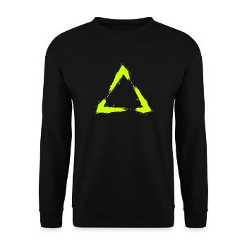 Icon Triangle Brush Design New Yellow - Unisex Sweatshirt - black - Front - Alina (178cm) & Michal (187cm)