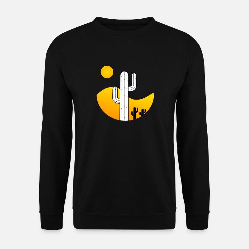 Dark landscape with cactus - Unisex Sweatshirt - black