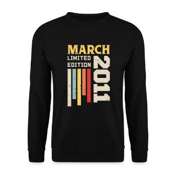 March 2011 - Birthday gift March 2011 March - Unisex Sweatshirt - black - Front - Alina (178cm) & Michal (187cm)