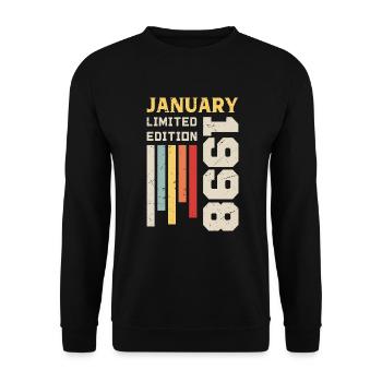 January 1998 - Birthday gift January 1998 - Unisex Sweatshirt - black - Front - Alina (178cm) & Michal (187cm)
