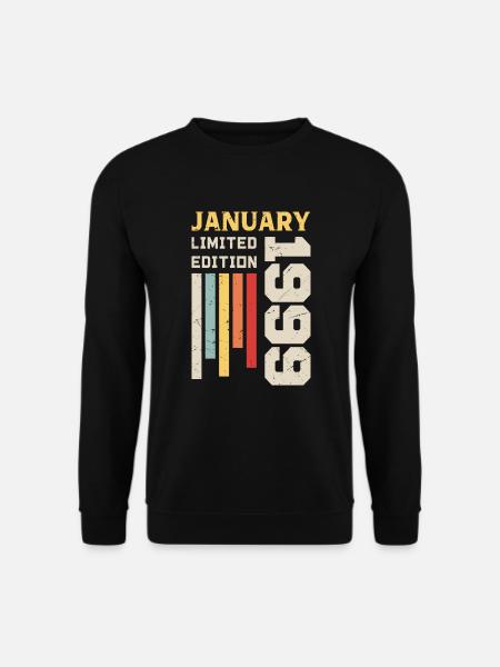 Janvier 1999 - Cadeau anniversaire Janvier 1999 - Sweat-shirt Unisexe - noir