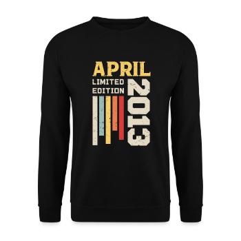 April 2013 - Birthday Gift April 2013 April - Unisex Sweatshirt - black - Front - Alina (178cm) & Michal (187cm)