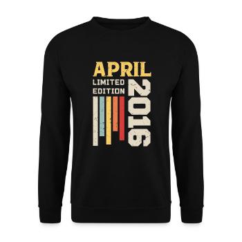 April 2016 - Birthday gift April 2016 April - Unisex Sweatshirt - black - Front - Alina (178cm) & Michal (187cm)