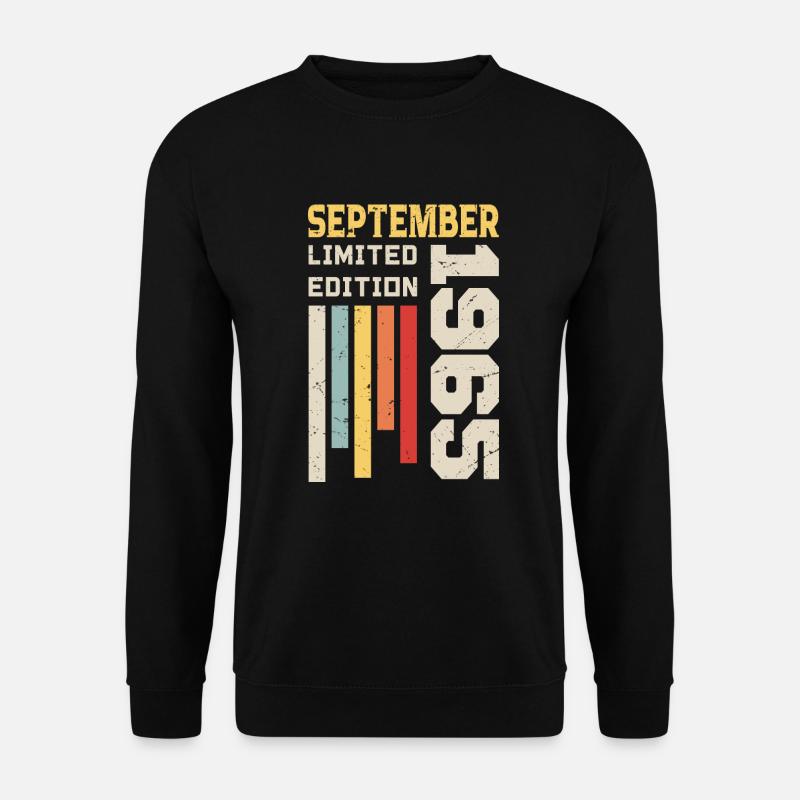 September 1965 September 1965 Geburtstagsgeschenk - Unisex Pullover - Schwarz
