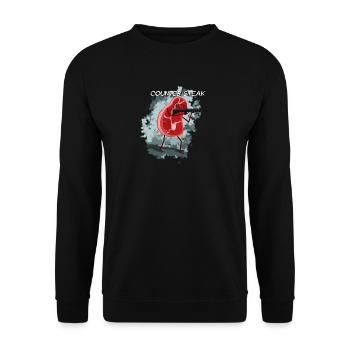 counter Steak - Unisex Sweatshirt - black - Front - Alina (178cm) & Michal (187cm)