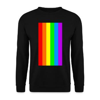 PRIDE RAINBOW ARC-EN-CIEL LGBT DRAPEAU FLAG CADEAU - Sweat-shirt Unisexe - noir - Devant - Alina (178cm) & Michal (187cm)