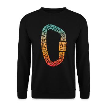 Symboles d’escalade Carabiner Escalade de bloc - Sweat-shirt Unisexe - noir - Devant - Alina (178cm) & Michal (187cm)