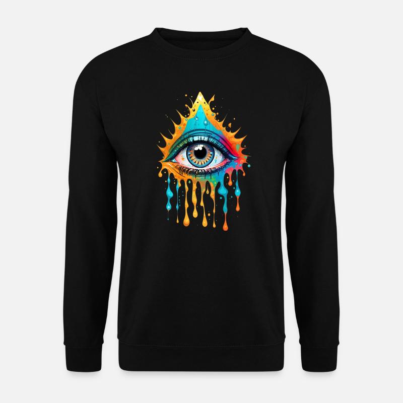 Paint Splash Eye Design - Unisex Pullover - Schwarz