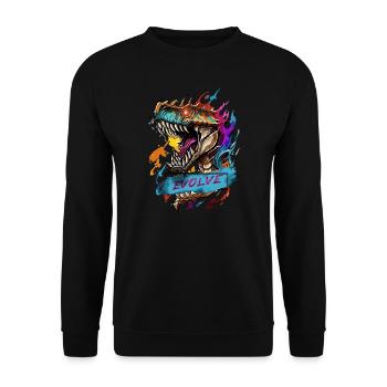 Évolution rugissante - Sweat-shirt Unisexe - noir - Devant - Alina (178cm) & Michal (187cm)