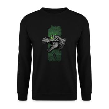 Souverain radieux : T-Rex épique aux yeux brillants - Sweat-shirt Unisexe - noir - Devant - Alina (178cm) & Michal (187cm)