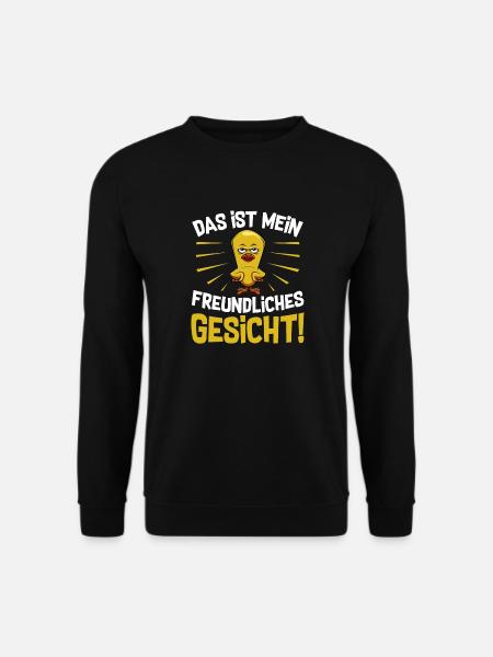 Das Ist Mein Freundliches Gesicht Vogel Lustig - Unisex Pullover - Schwarz