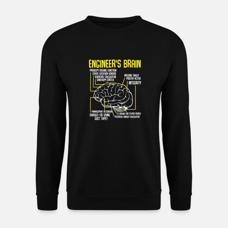 Engineer's Brain Ingenieur Abschluss Studium - Unisex Pullover - Schwarz