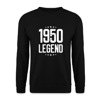 1950 LEGEND - Unisex Pullover - Schwarz - Vorne - Alina (178cm) & Michal (187cm)