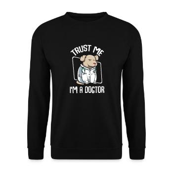 Faites-moi confiance, je suis un vétérinaire Dogtor Dogs Animal Practice - Sweat-shirt Unisexe - noir - Devant - Alina (178cm) & Michal (187cm)