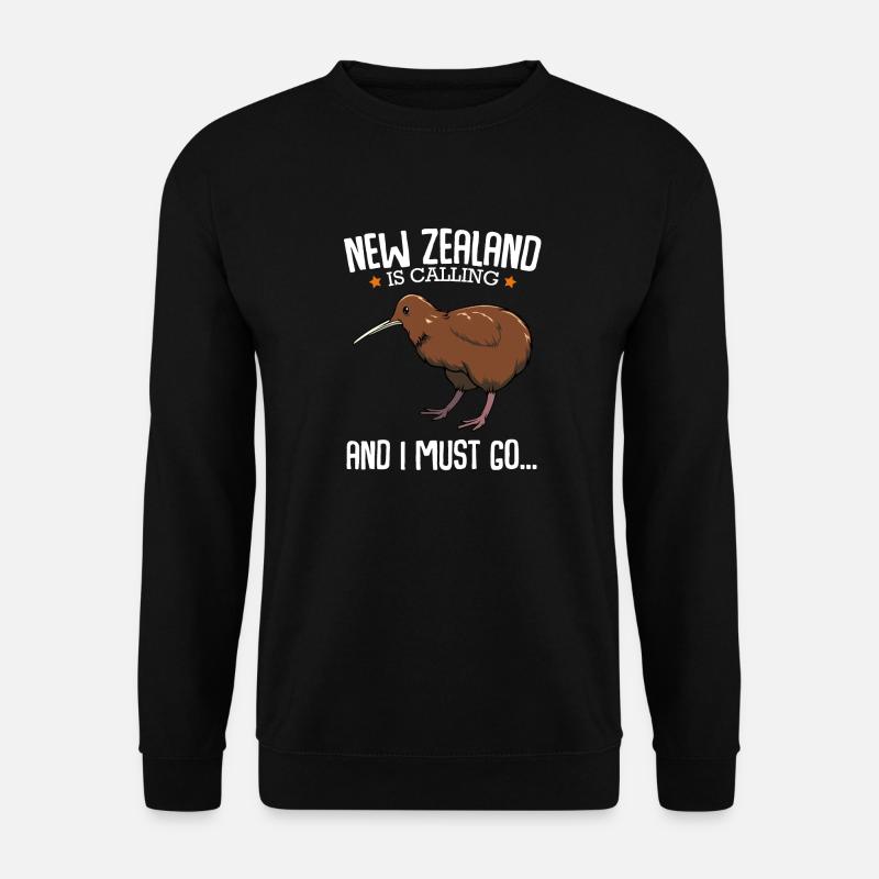 New Zealand Is Calling And I Must Go Kiwi City - Unisex Pullover - Schwarz