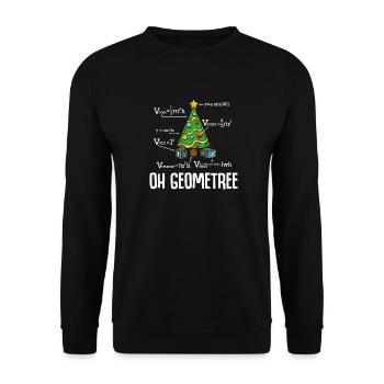 Oh Geometree Merry Christmas Math Arithmetic - Unisex Sweatshirt - black - Front - Alina (178cm) & Michal (187cm)