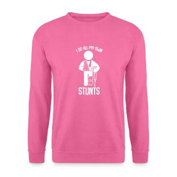 I Do All My Own Stunts Bein Gebrochen Genesung - Unisex Pullover - Pink - Vorne