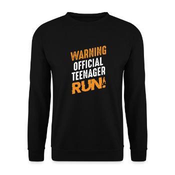 Avertissement Official Teenager Run Youth B-Day - Sweat-shirt Unisexe - noir - Devant - Alina (178cm) & Michal (187cm)