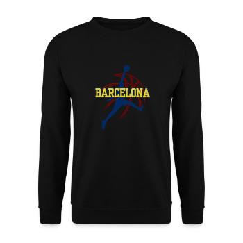 Barcelona, meine Stadt! - Unisex Pullover - Schwarz - Vorne - Alina (178cm) & Michal (187cm)