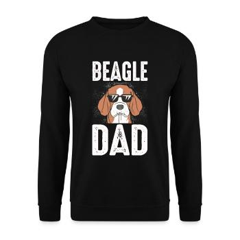 Beagle Dad Dog Dad Dad Dad Owner Fun Dogs - Unisex Sweatshirt - black - Front - Alina (178cm) & Michal (187cm)