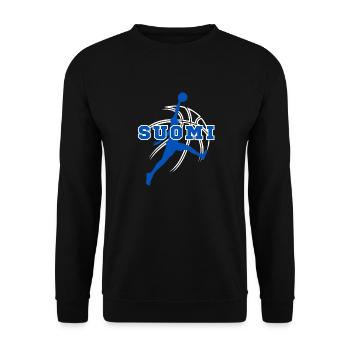 Finnland, mein Land! - Unisex Pullover - Schwarz - Vorne - Alina (178cm) & Michal (187cm)