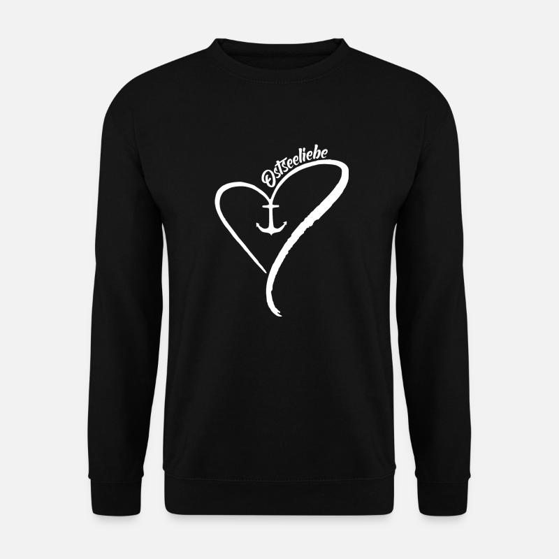 Ostseeliebe Anker des Herzes - Unisex Pullover - Schwarz