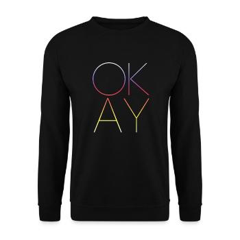OKAY - Ok - Unisex Pullover - Schwarz - Vorne - Alina (178cm) & Michal (187cm)