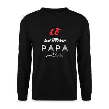 LE meilleur papa, point final ! - Sweat-shirt Unisexe - noir - Devant - Alina (178cm) & Michal (187cm)