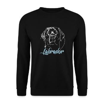 LABRADOR Retriever Labbi Lab Wilsigns canine dog - Unisex Sweatshirt - black - Front - Alina (178cm) & Michal (187cm)