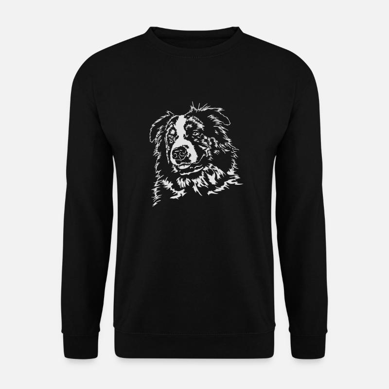 AUSTRALIAN SHEPHERD merle Portrait Wilsigns - Unisex Pullover - Schwarz
