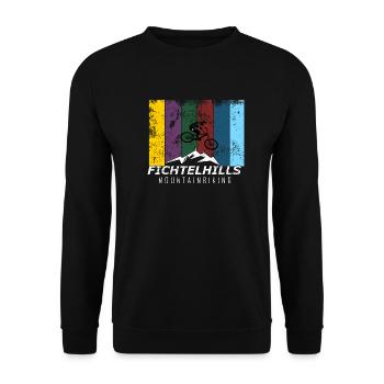 Fichtelhills vététiste coloré - Sweat-shirt Unisexe - noir - Devant - Alina (178cm) & Michal (187cm)