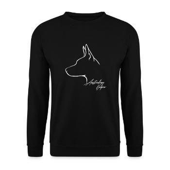 AUSTRALIAN KELPIE chien chiens chien de troupeau Wilsigns - Sweat-shirt Unisexe - noir - Devant - Alina (178cm) & Michal (187cm)