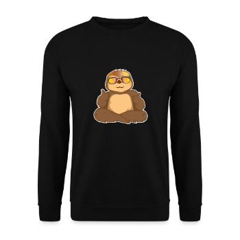 Sloth Sloth lunettes amateurs Fun cadeaux Meilleures ventes - Sweat-shirt Unisexe - noir - Devant - Alina (178cm) & Michal (187cm)