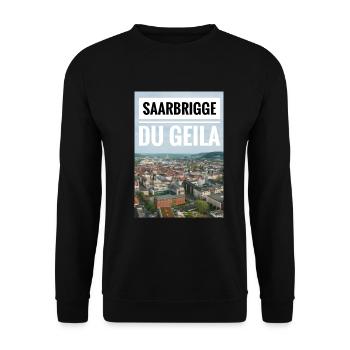 Saarbrigge du Geila - Unisex Pullover - Schwarz - Vorne - Alina (178cm) & Michal (187cm)