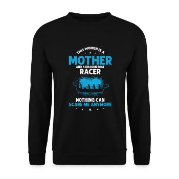 Dragon Boat Theme for Dragon Boat Paddling - Unisex Sweatshirt - black - Front - Alina (178cm) & Michal (187cm)