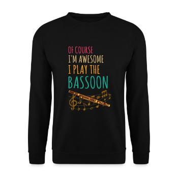 Orchester und Holzblasinstrument - Unisex Pullover - Schwarz - Vorne - Alina (178cm) & Michal (187cm)