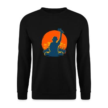Disc Jockey Music DJ Club Deejay - Unisex Sweatshirt - black - Front - Alina (178cm) & Michal (187cm)