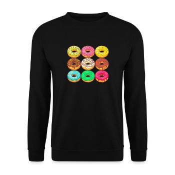 Donuts confiserie cookie tart cake pies - Unisex Sweatshirt - black - Front - Alina (178cm) & Michal (187cm)
