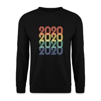 Cool Retro 2020, 3 ans, 3ème anniversaire Enfants - Sweat-shirt Unisexe - noir - Devant - Alina (178cm) & Michal (187cm)