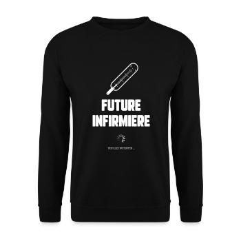 Future infirmière - Sweat-shirt Unisexe - noir - Devant - Alina (178cm) & Michal (187cm)
