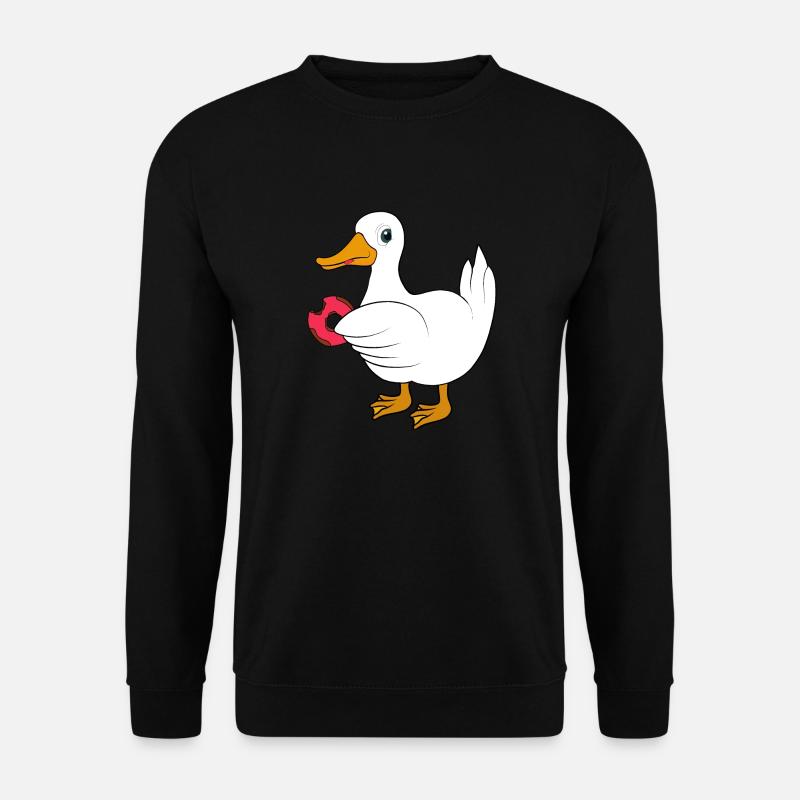 Duck with donut - Unisex Sweatshirt - black