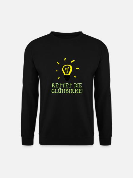 Rettet die Glühbirne! - Save the Bulb! - Unisex Pullover - Schwarz