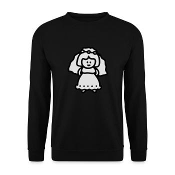 Jeune mariée - Sweat-shirt Unisexe - noir - Devant - Alina (178cm) & Michal (187cm)